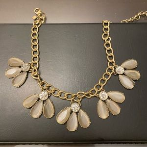 Banana Republic Gold Chain Jewelled Statement Necklace